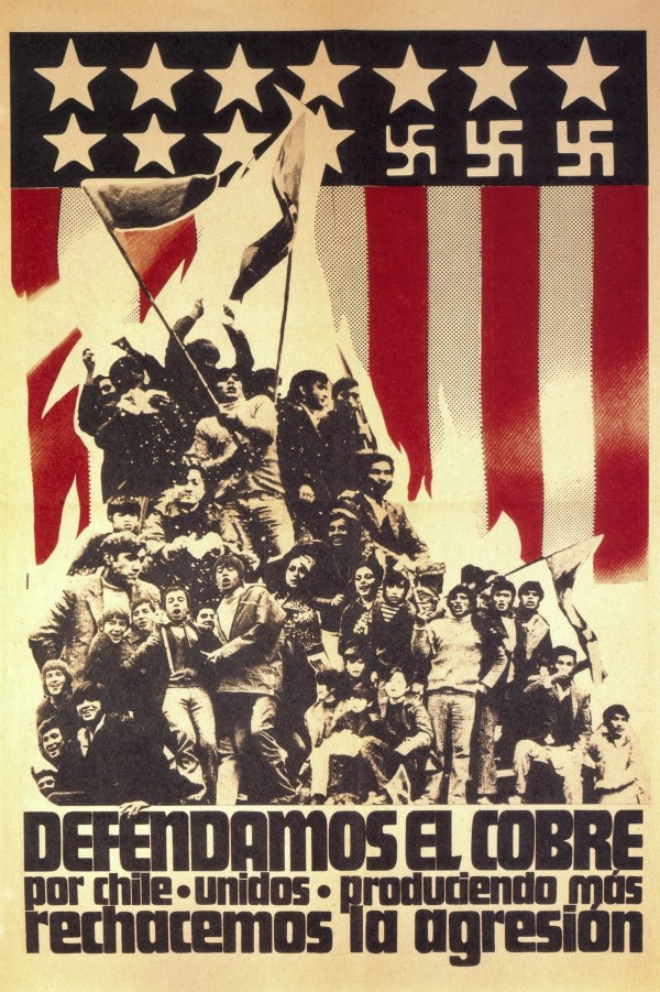 Defend Chile copper from the USA by VINTAGE POSTER